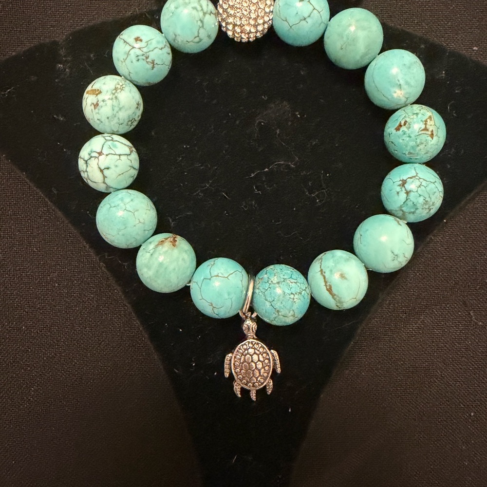 💙🐢 RARE RETIRED Ashley Bridget Turquoise Turtle Stack Set 🐢💙 - Picture 6 of 11